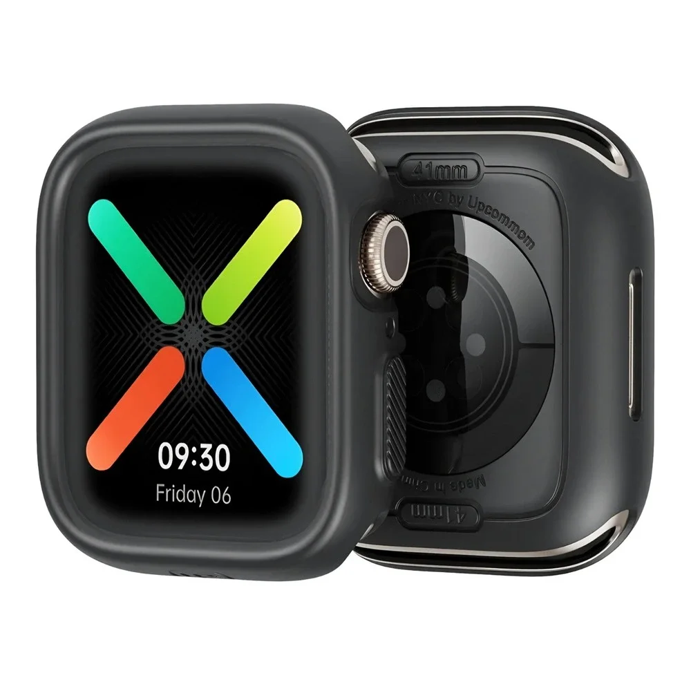 Upcommon Fit-X Case for Apple Watch 41mm Series 7, 8, &‎ 9 Black